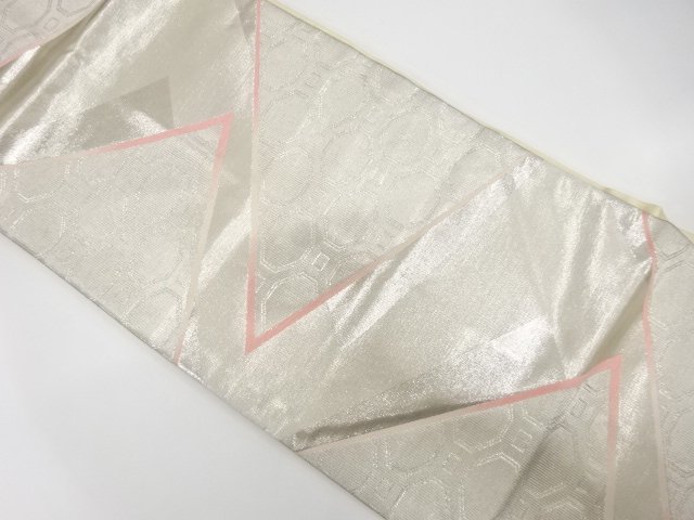 JAPANESE NAGOYA OBI / UNUSED / WOVEN GEOMETRIC